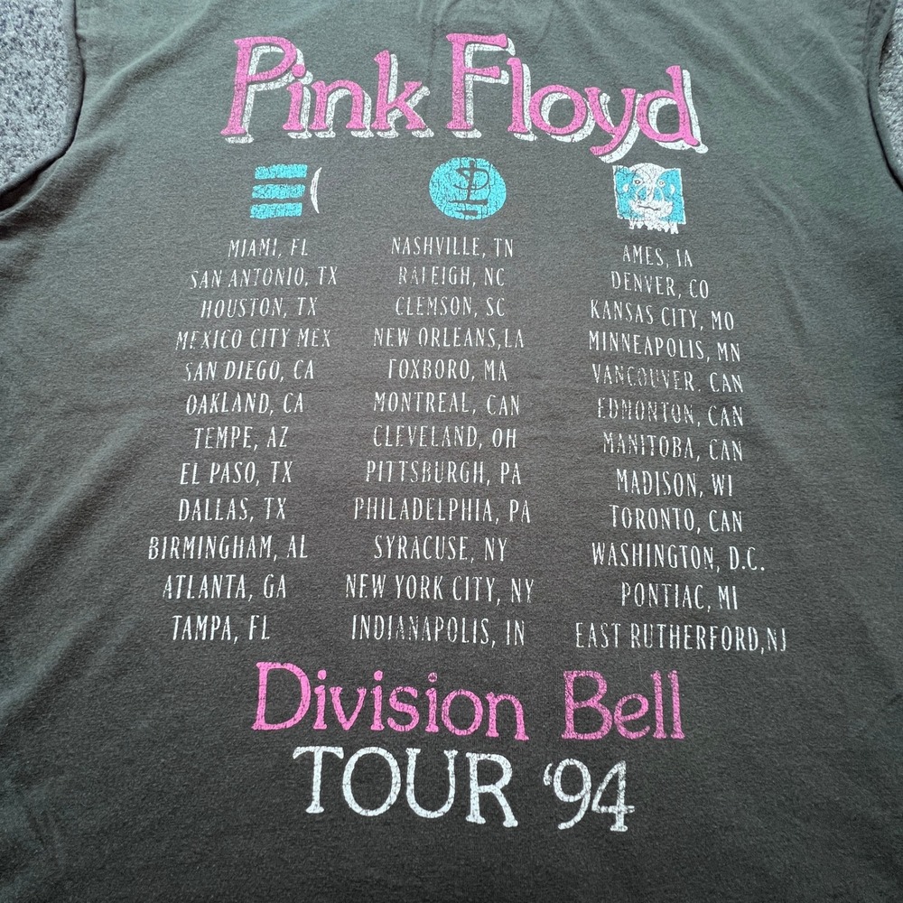 Pink Floyd Division Bell Tour 94 Muscle Tee Sleeveless Shirt Charcoal Small - Picture 5 of 7